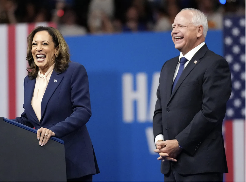 Democratic Presidential candidate Kamala Harris and VP candidate MN Gov Tim Walz